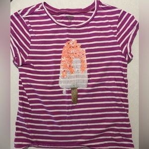 Super sweet T-shirt with sequin Popsicle - Size 7/8